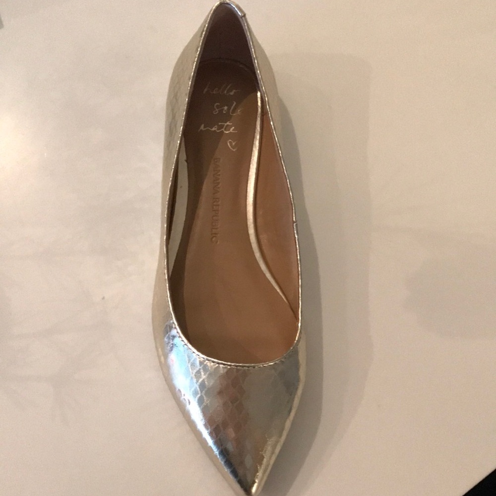 Banana Republic Metallic Gold Flats
